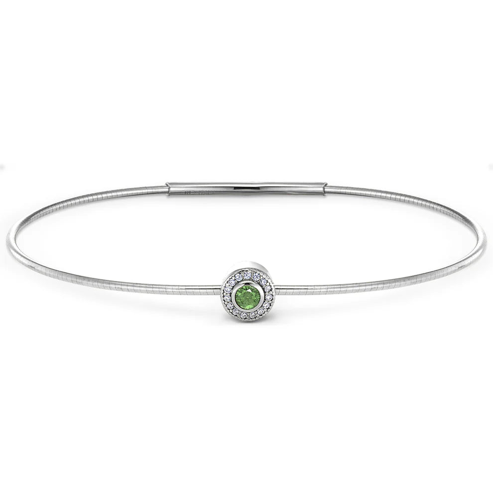 Sterling Silver August Birthstone Bracelet