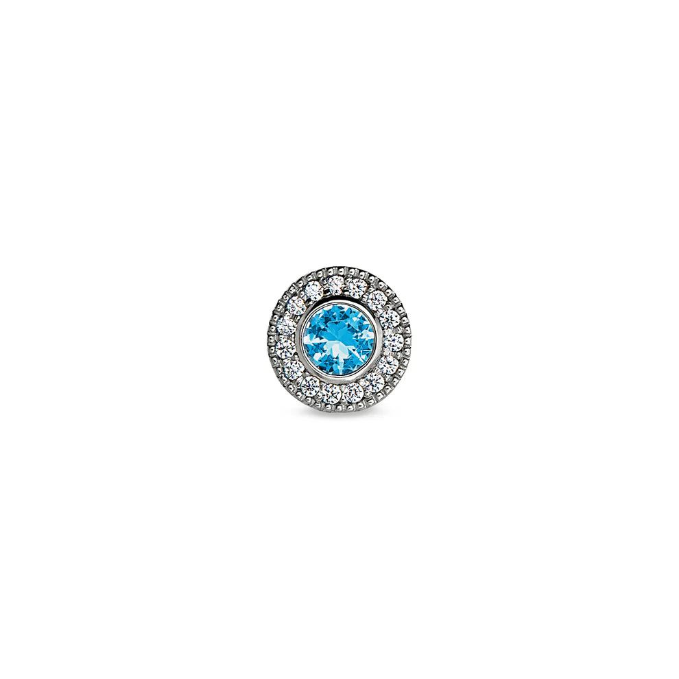 Sterling Silver December Birthstone Charm