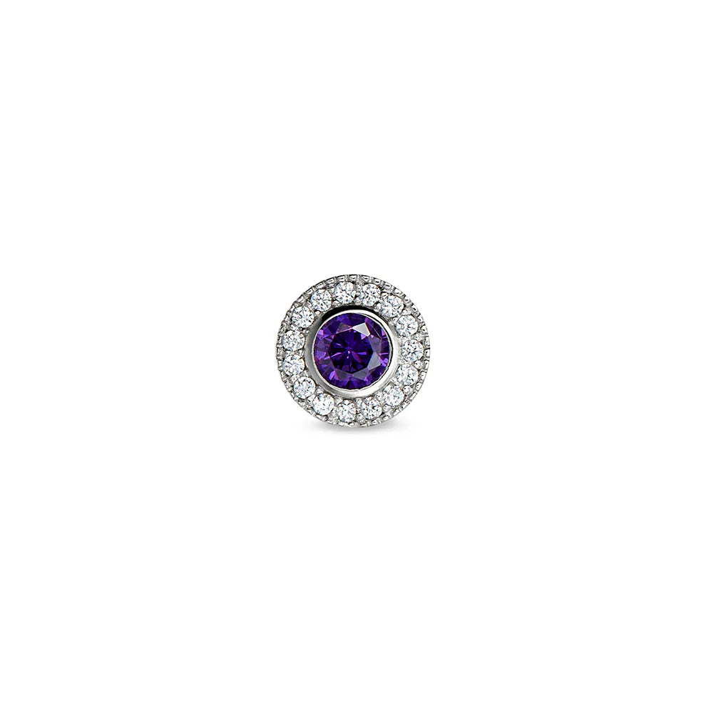 Sterling Silver February Birthstone Charm