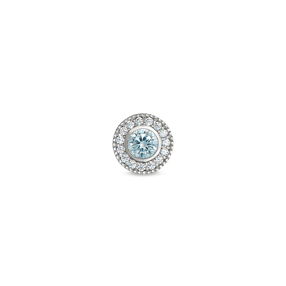 Sterling Silver March Birthstone Charm