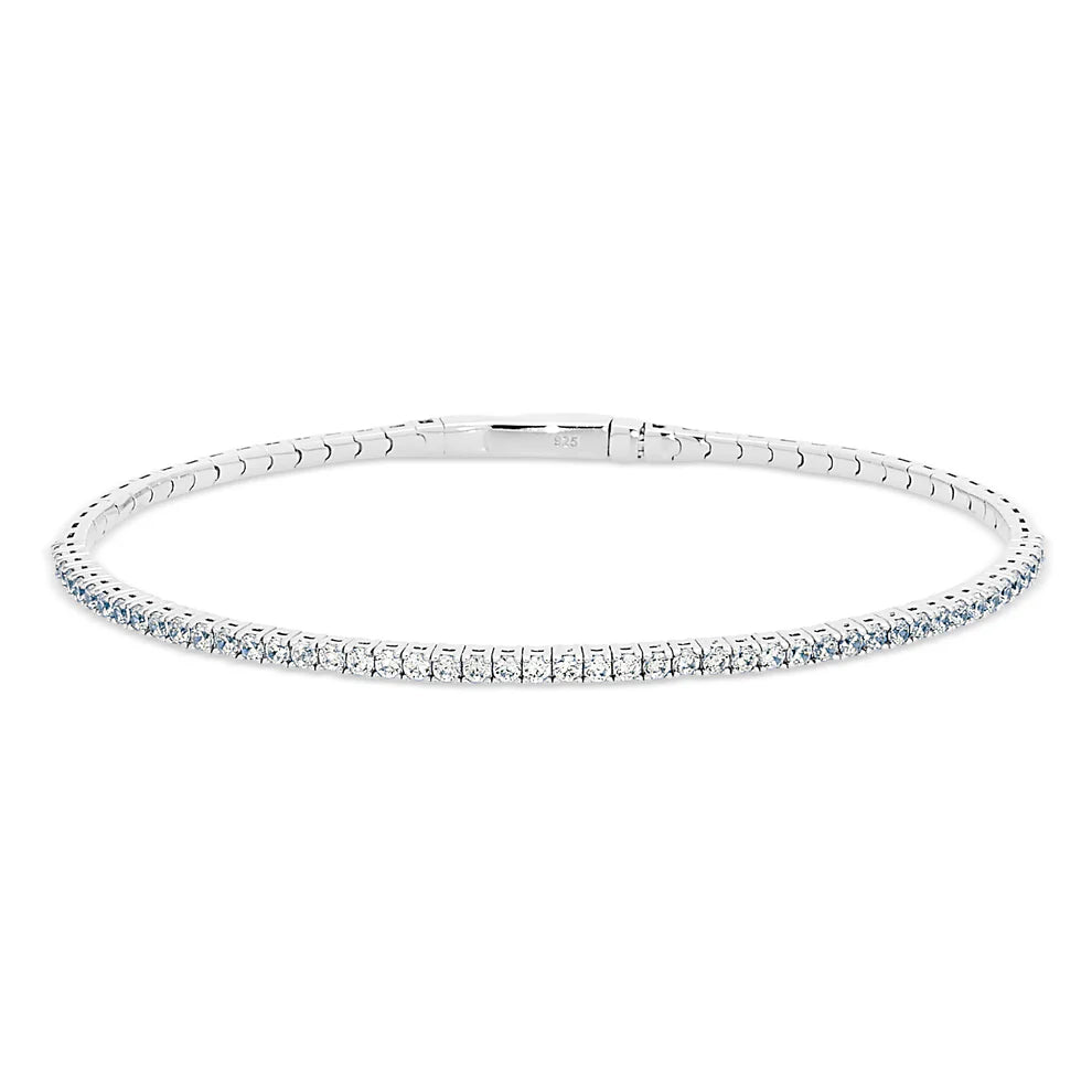 Sterling Silver Flexible Bangle Bracelet