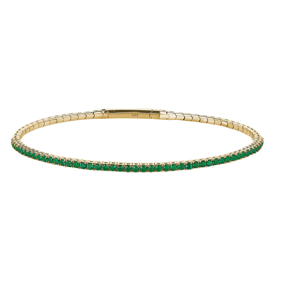 Gold Vermeil Flexible Bangle Bracelet