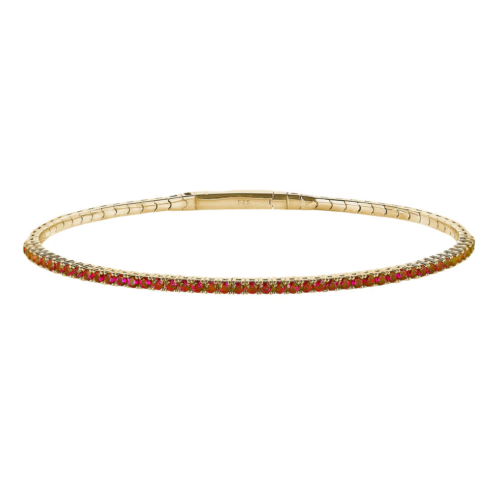 Gold Vermeil Flexible Bangle Bracelet
