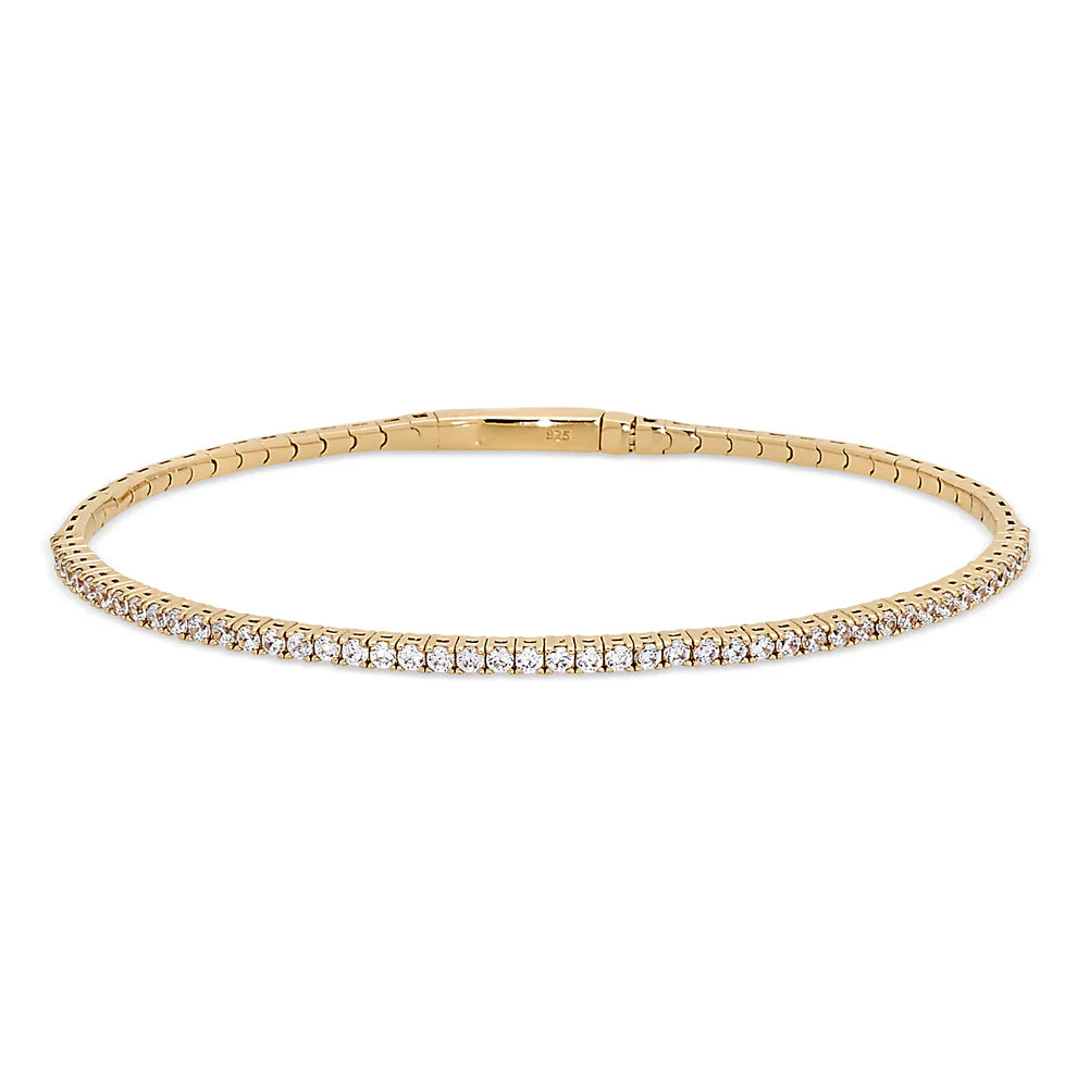 Gold Vermeil Flexible Bangle Bracelet