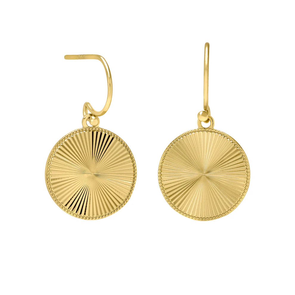 Gold Vermeil Sunburst Earrings