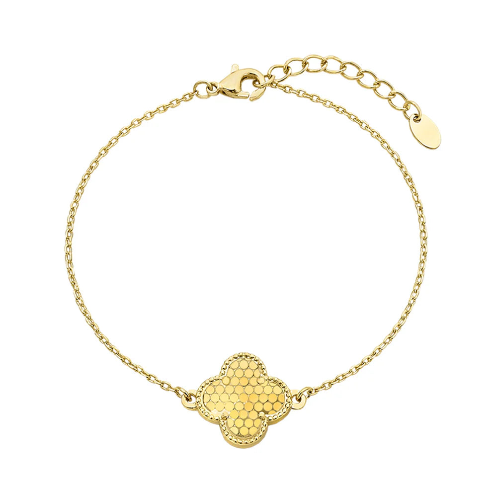 Gold Vermeil Clover Station Bracelet