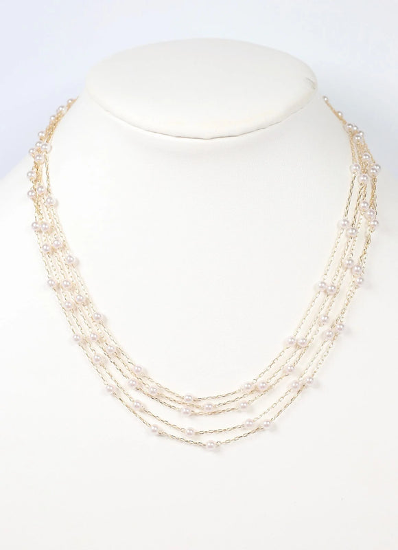 Warwick Layered Pearl Necklace GOLD