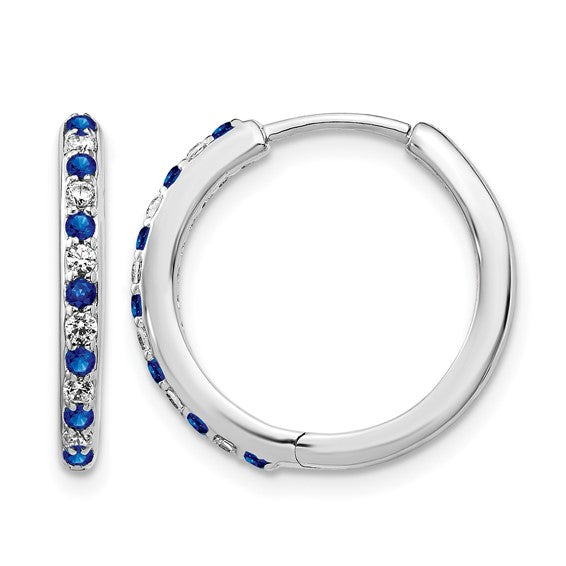 14K Diamond & Sapphire Earrings