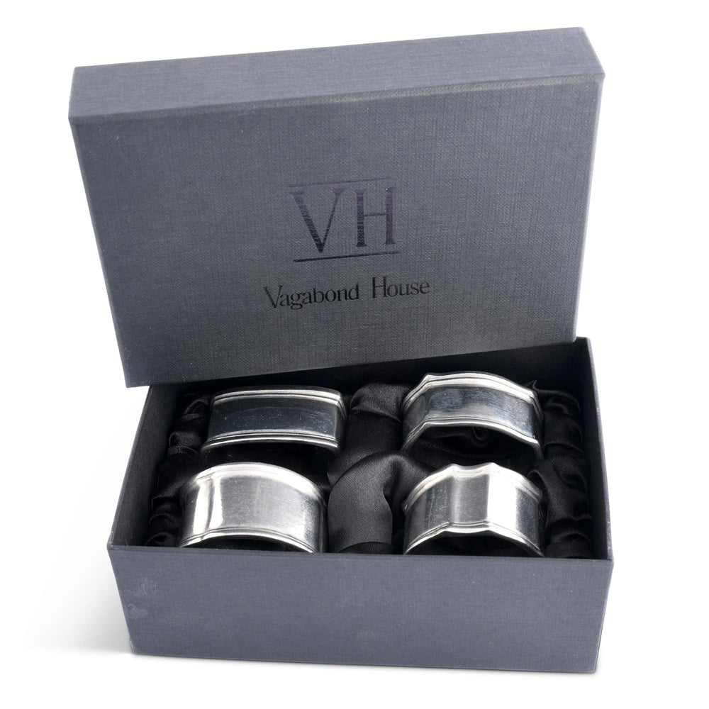 Pewter Classic Napkin Ring Set