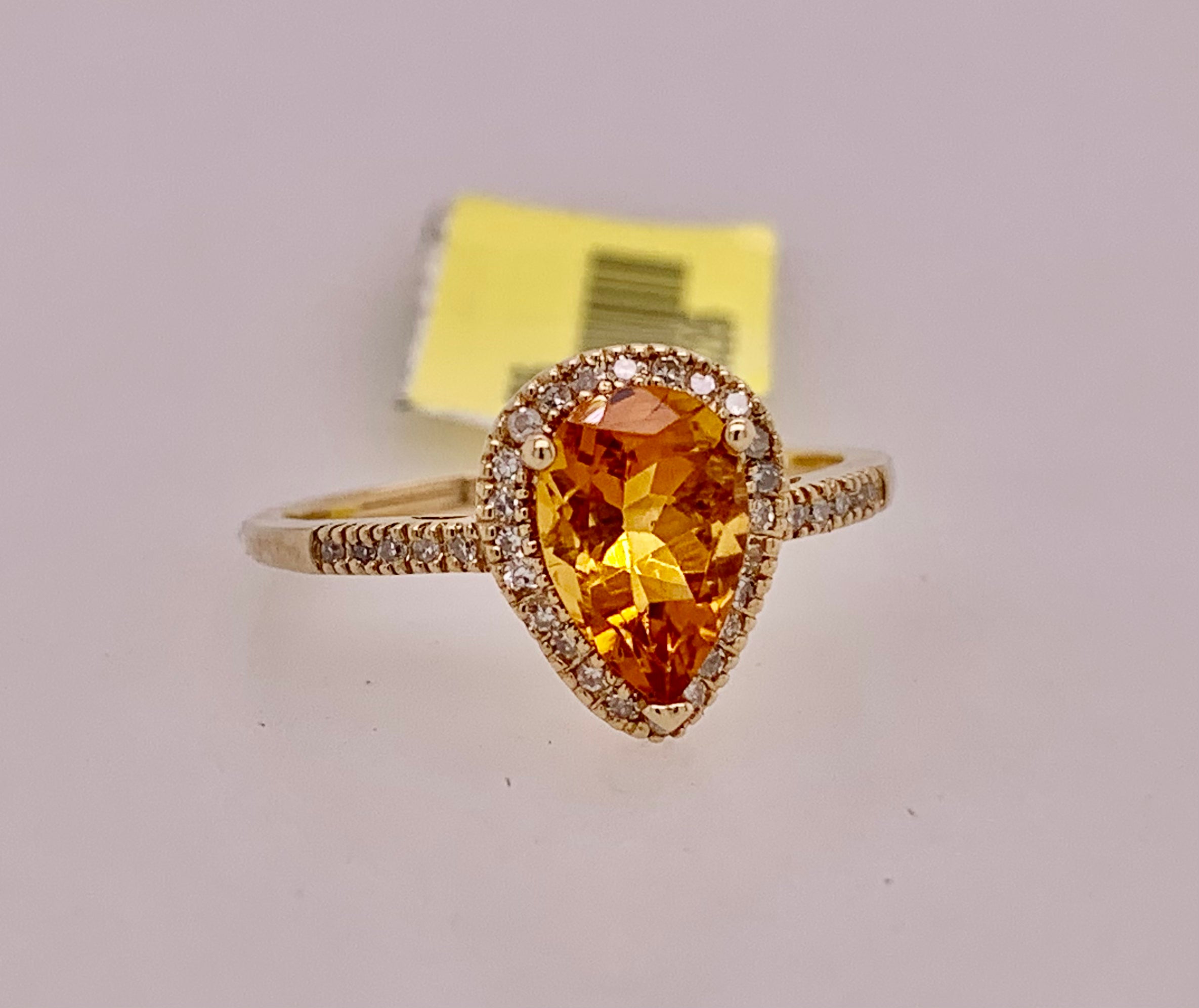 Citrine & Diamond Ring