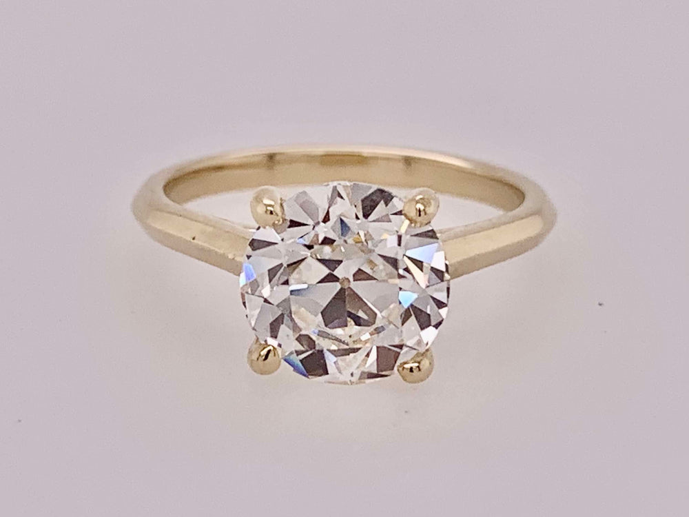 Old European Cut LAB Diamond Ring