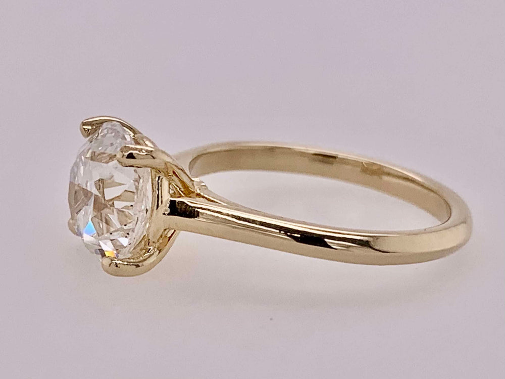 Old European Cut LAB Diamond Ring