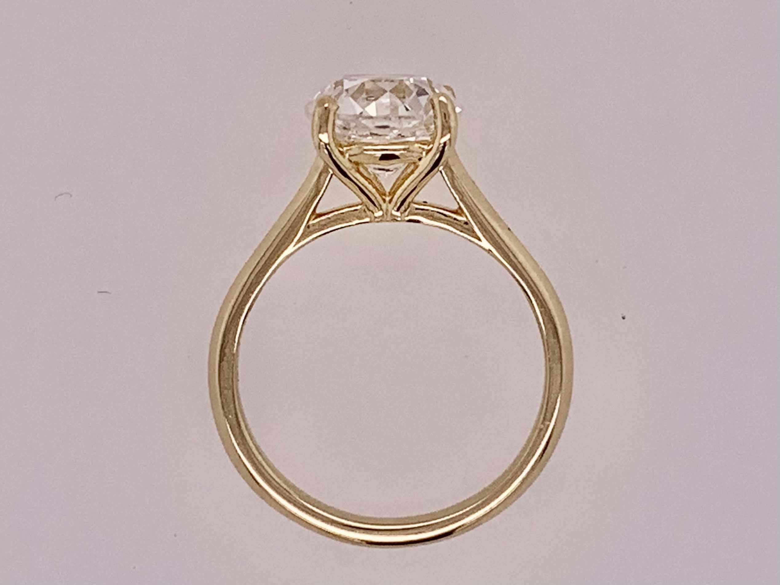 Old European Cut LAB Diamond Ring