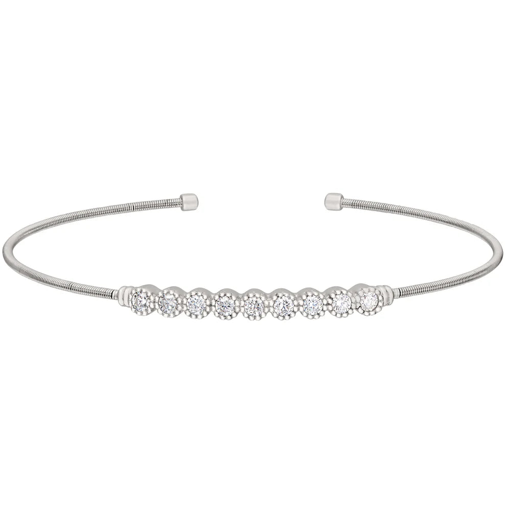 Sterling Silver Cable Cuff Bracelet