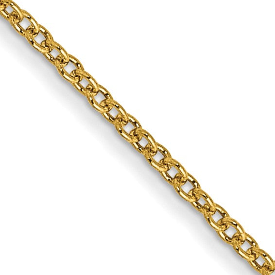 14K 1MM Round Open Link Cable Chain