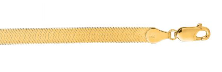 14K Gold Herringbone Chain