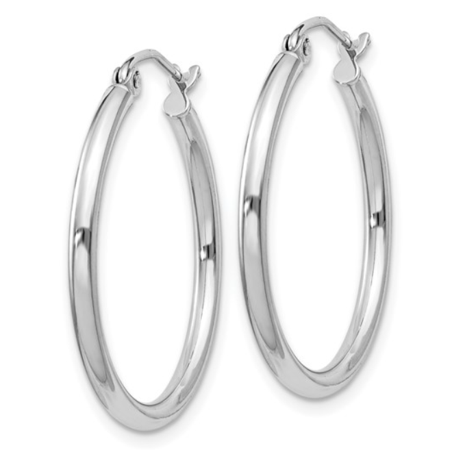 Sterling Silver Round Hoop Earrings