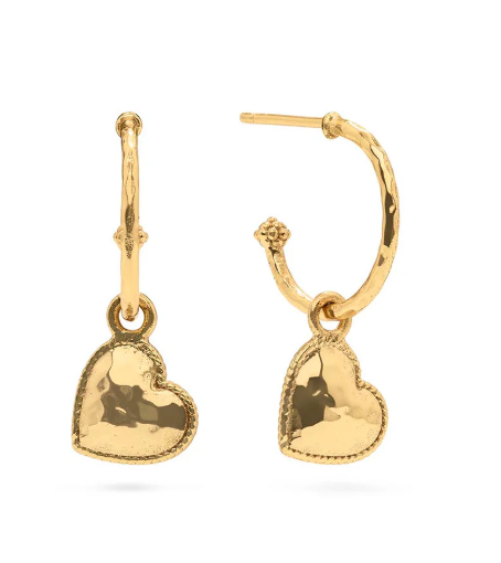 Capucine De Wulf Love Hoop Earrings with Heart Charm