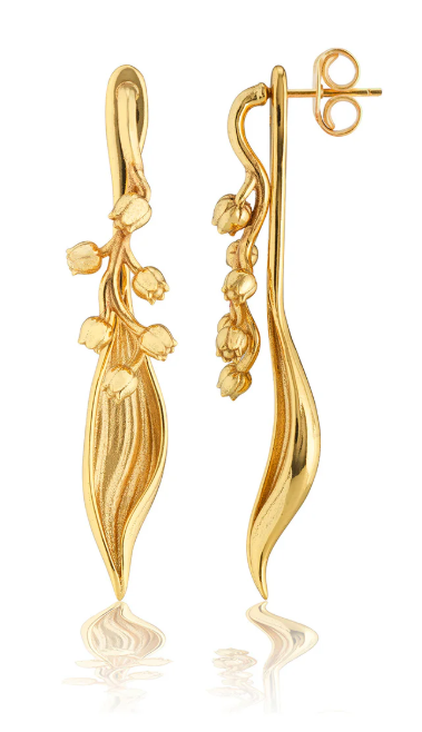 Meadow Lily of the Valley Convertible Earrings - Gold