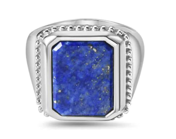 Phillip Gavriel Sterling Men's Lapis Signet Ring