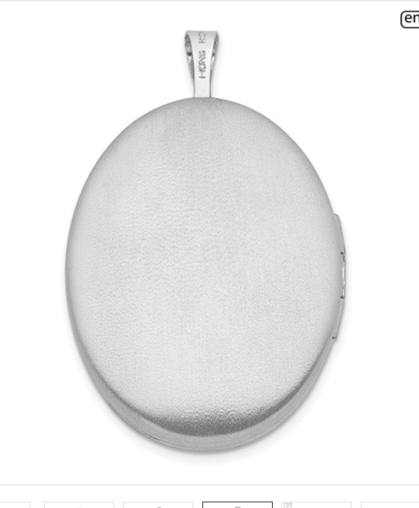 Sterling Silver Leaf Border Locket
