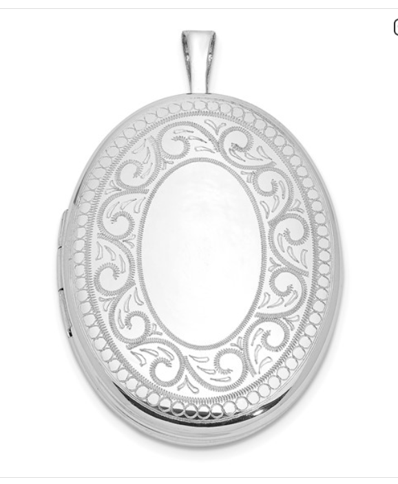 Sterling Silver Paisley Border Locket