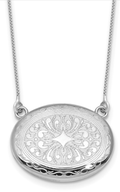 Sterling Silver Stationed Filigree Locket