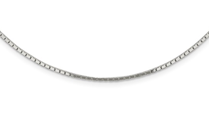 Sterling Silver Mirror Box Chain