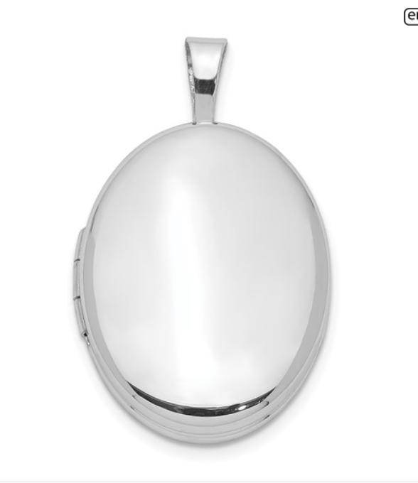 Sterling Silver Polished Oval Locket