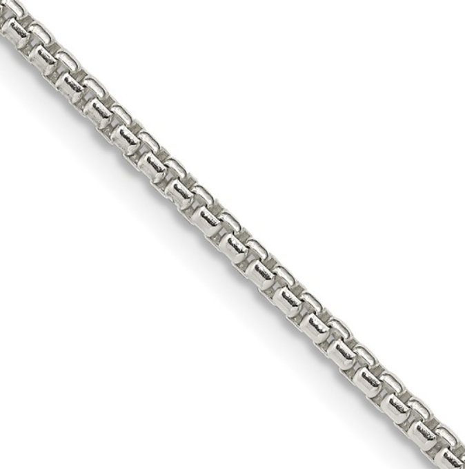 Sterling Silver Round Box Chain