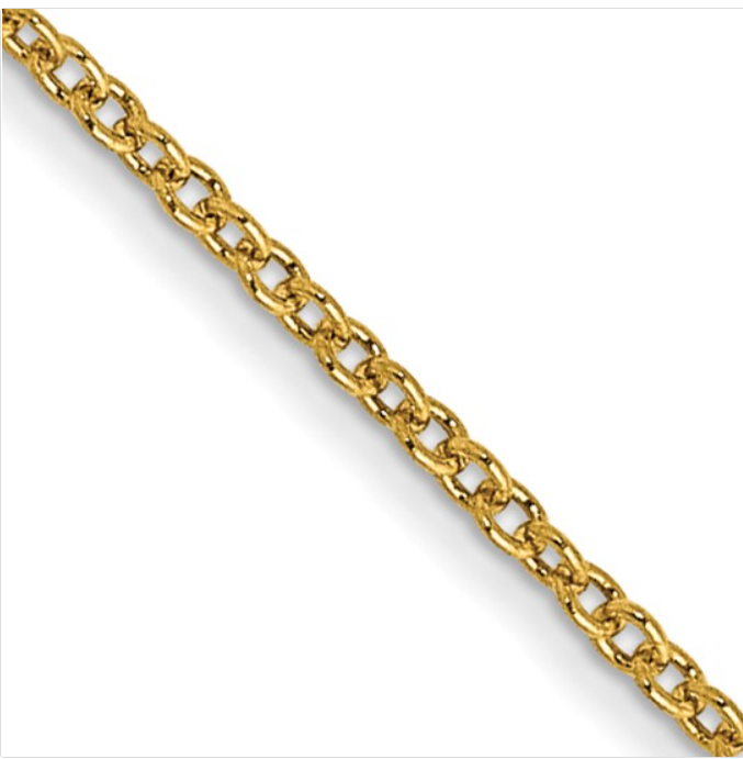 14K Yellow Gold Cable Chain