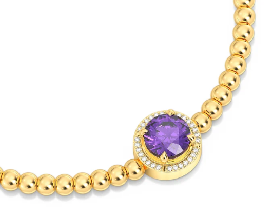 Ella Stein February Birthstone Bead Bracelet