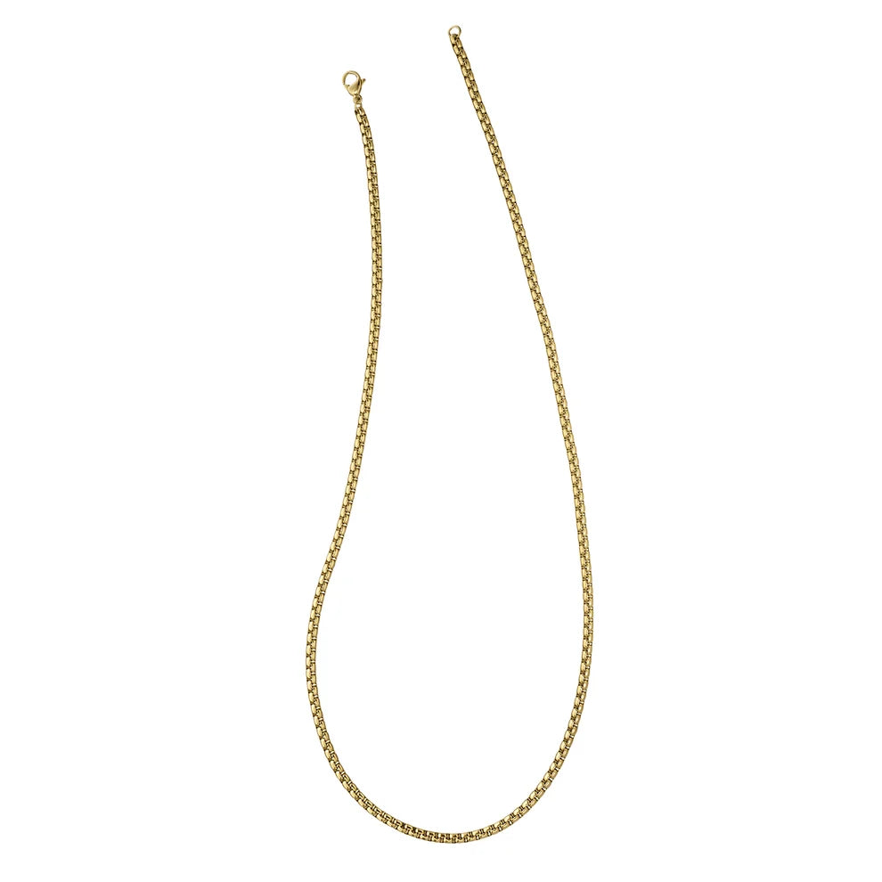 Gold Over Stainless Rounded Box Chain
