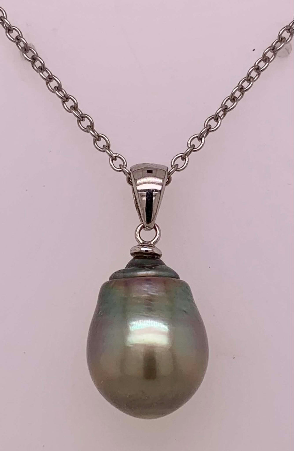 Sterling Tahitian Pearl Necklace