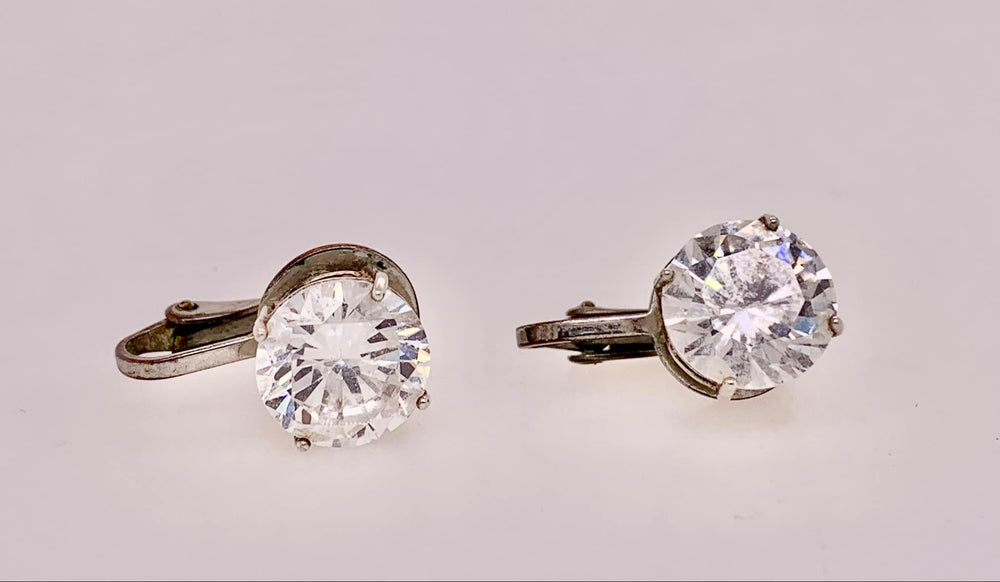 Estate Fashion Cubic Zirconia Clip-on Earrings