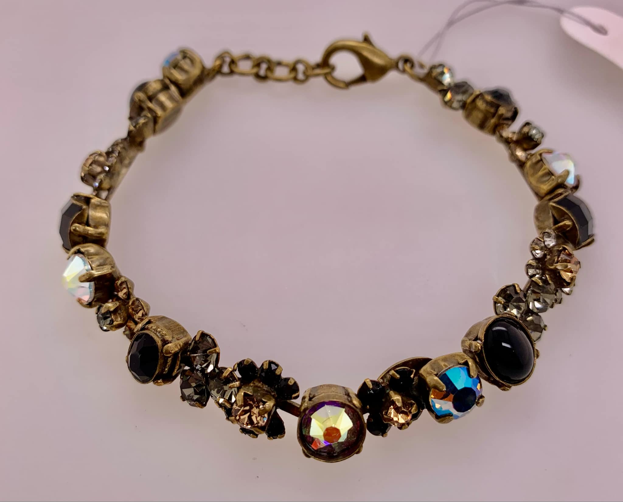 Sorrelli Multi-Cut Crystal and Cabochon Line Bracelet