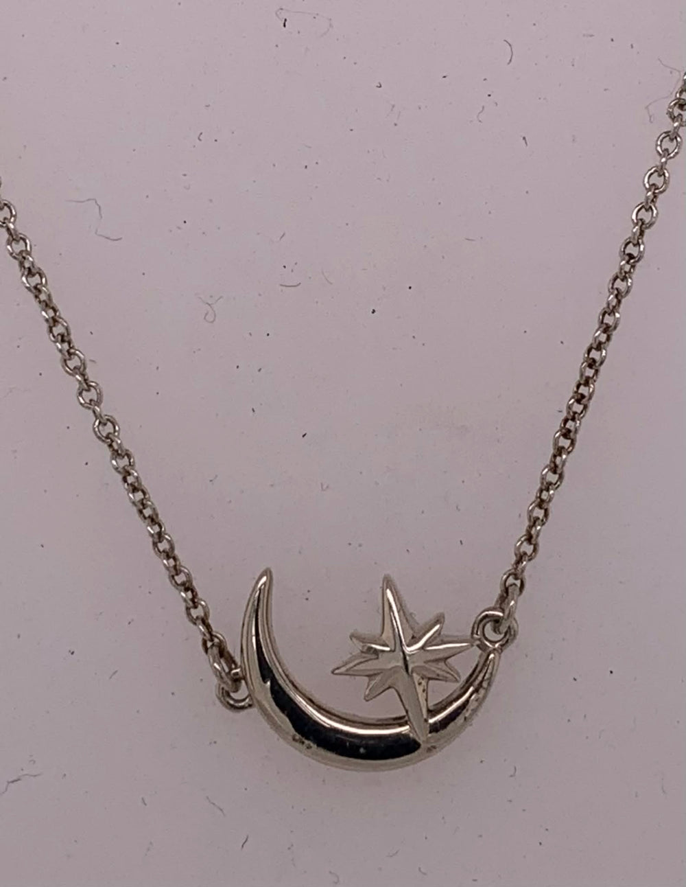 Sterling Moon/Star Necklace