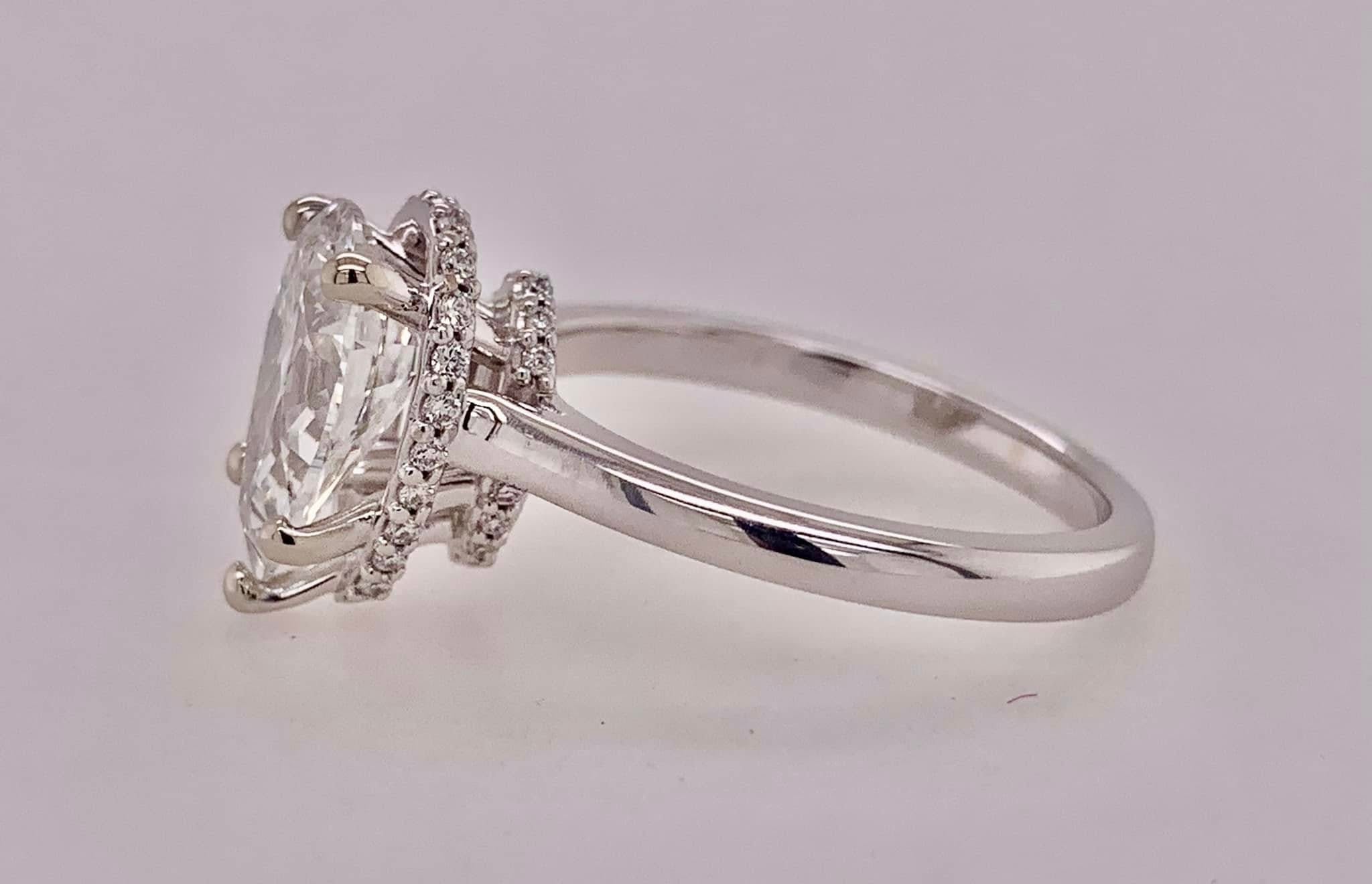 14K LAB Diamond Engagement Ring
