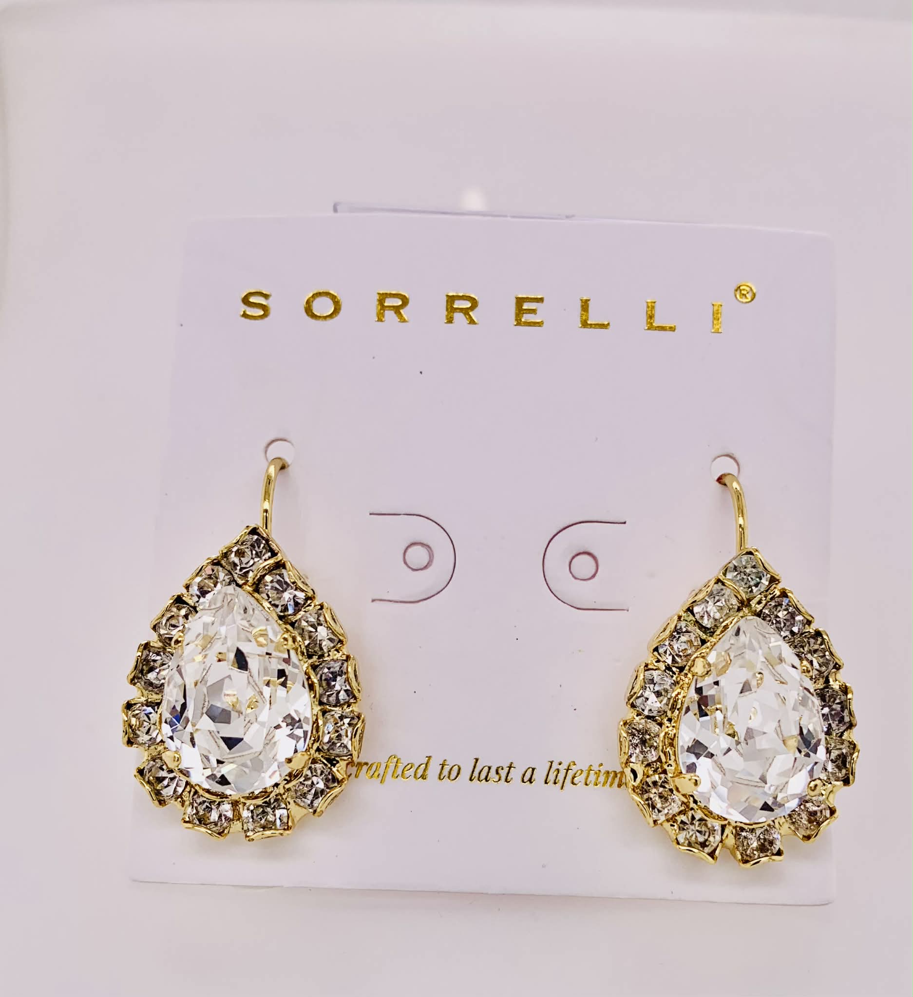 Classic Halo Teardrop Earring