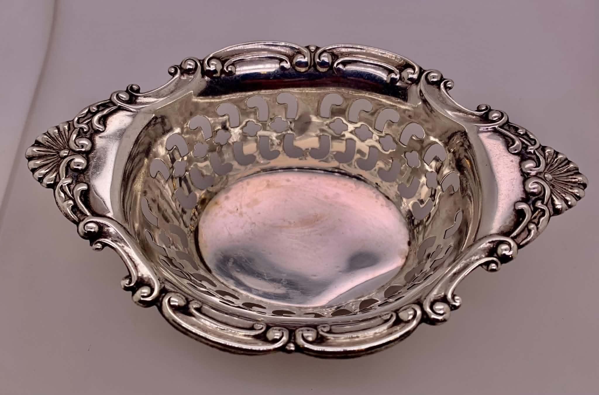 Estate Sterling Silver Nut Dish
