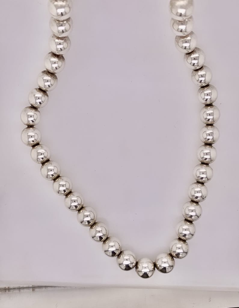 Sterling Silver Bead Necklace