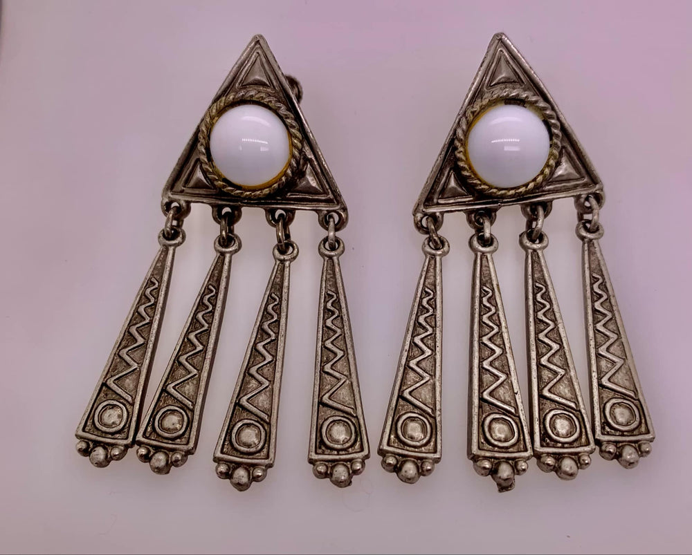 Estate Triangle Earrings