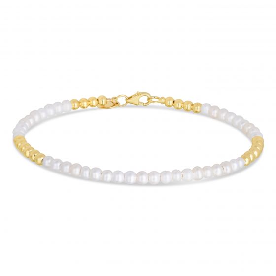14K Gold Pearl Pallina Bracelet