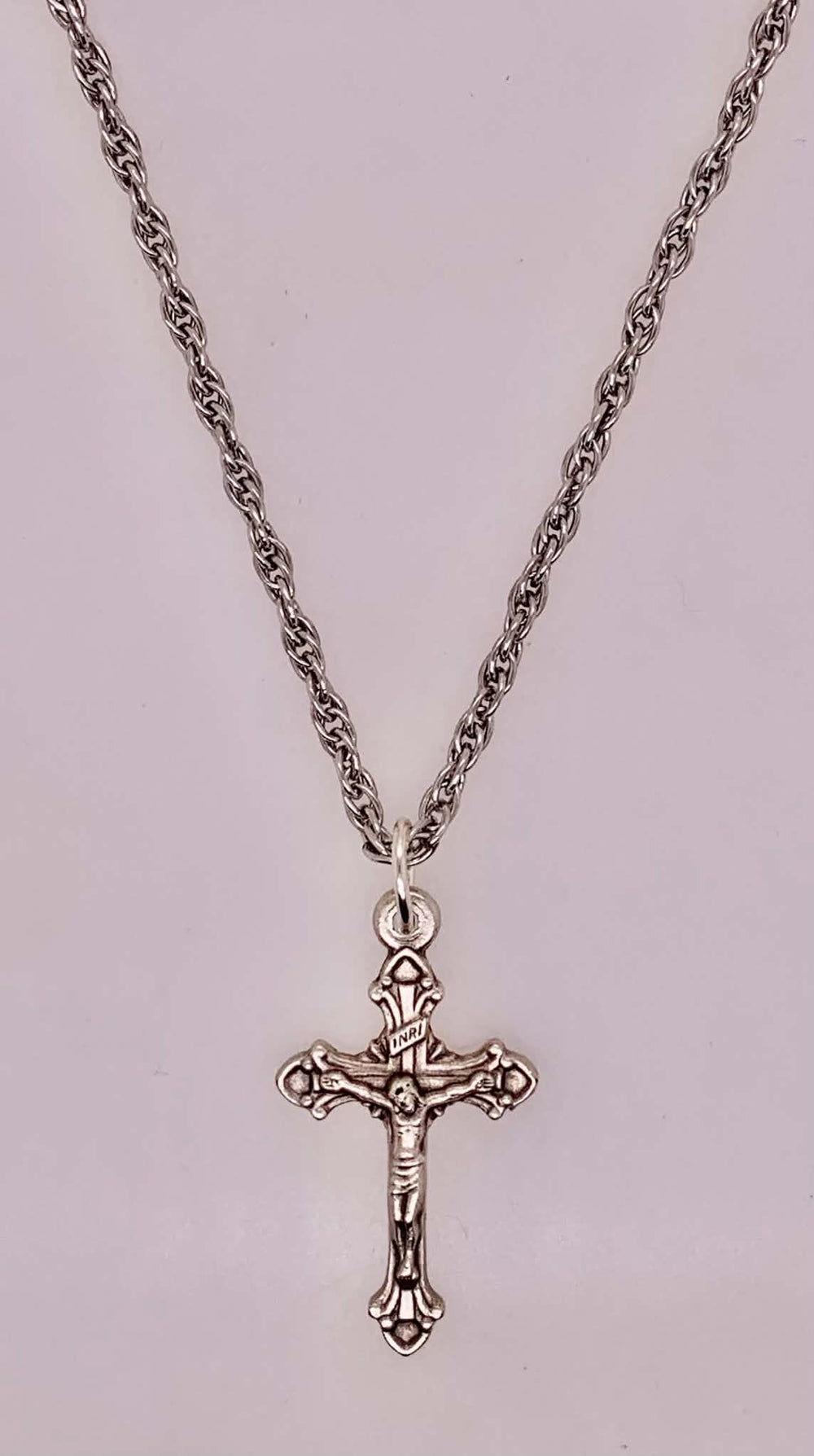 Estate Pewter Cross Pendant