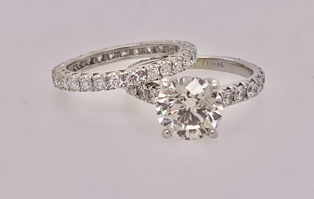 14K Estate Diamond Wedding Set
