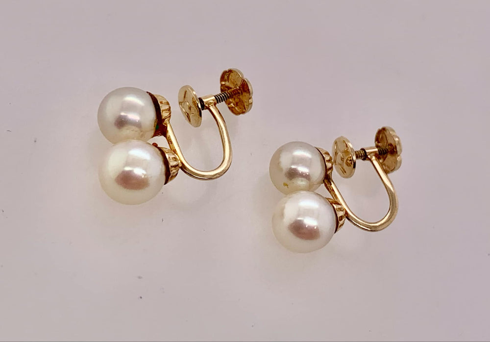 14K Non-Pierced Pearl Earrings
