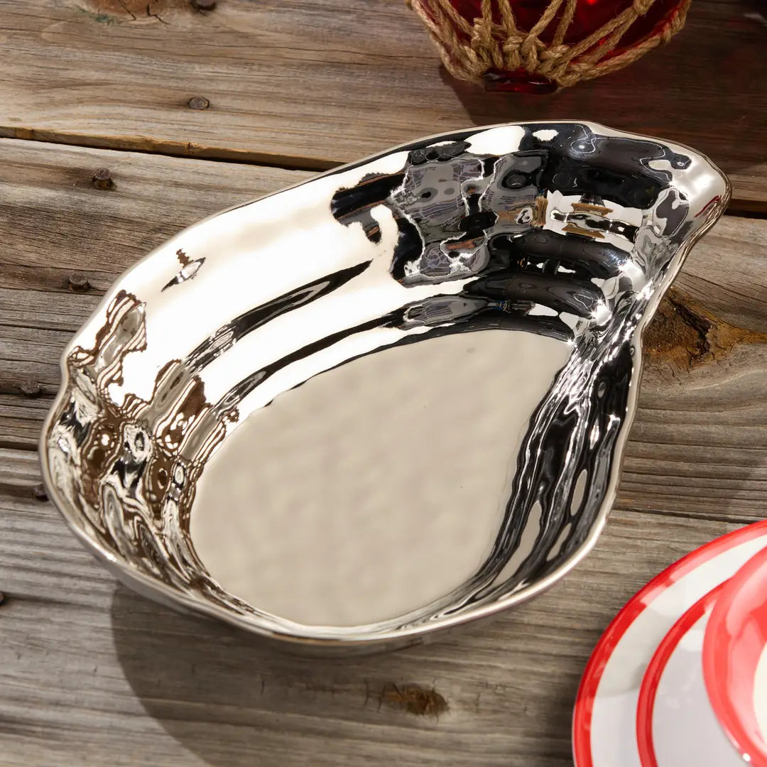 Silver Plated Oyster Serving Bowl