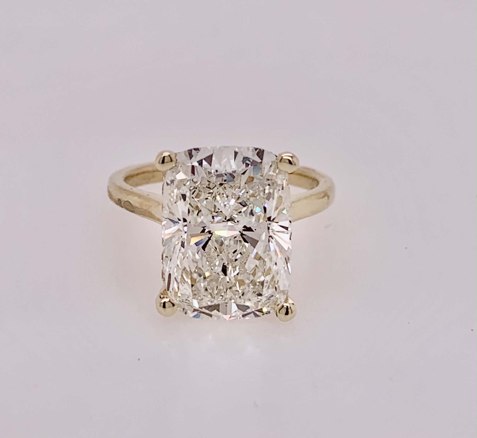 14K Solitaire LAB Diamond Ring