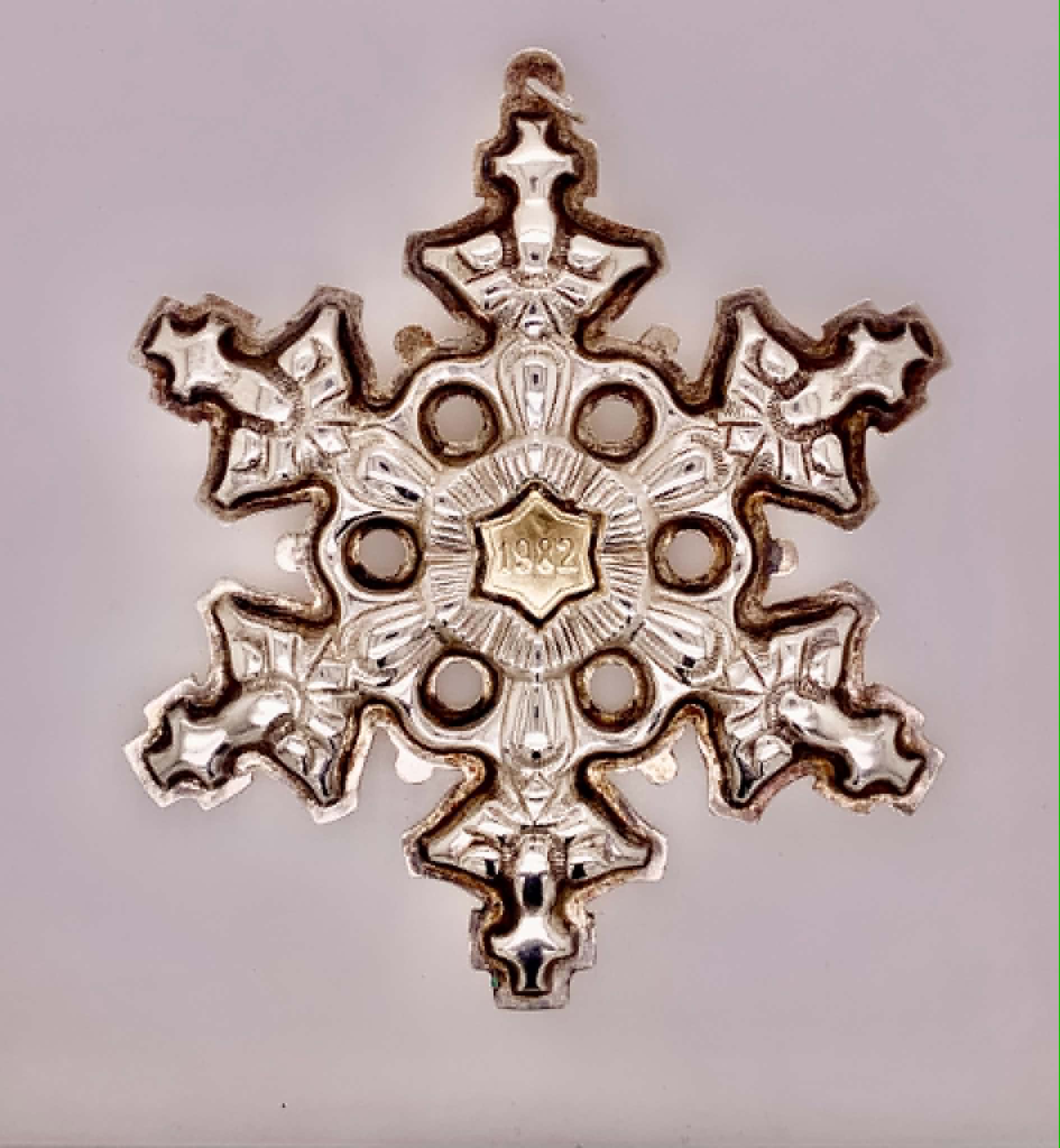 1982 Gorham Sterling Silver Snowflake Christmas Ornament