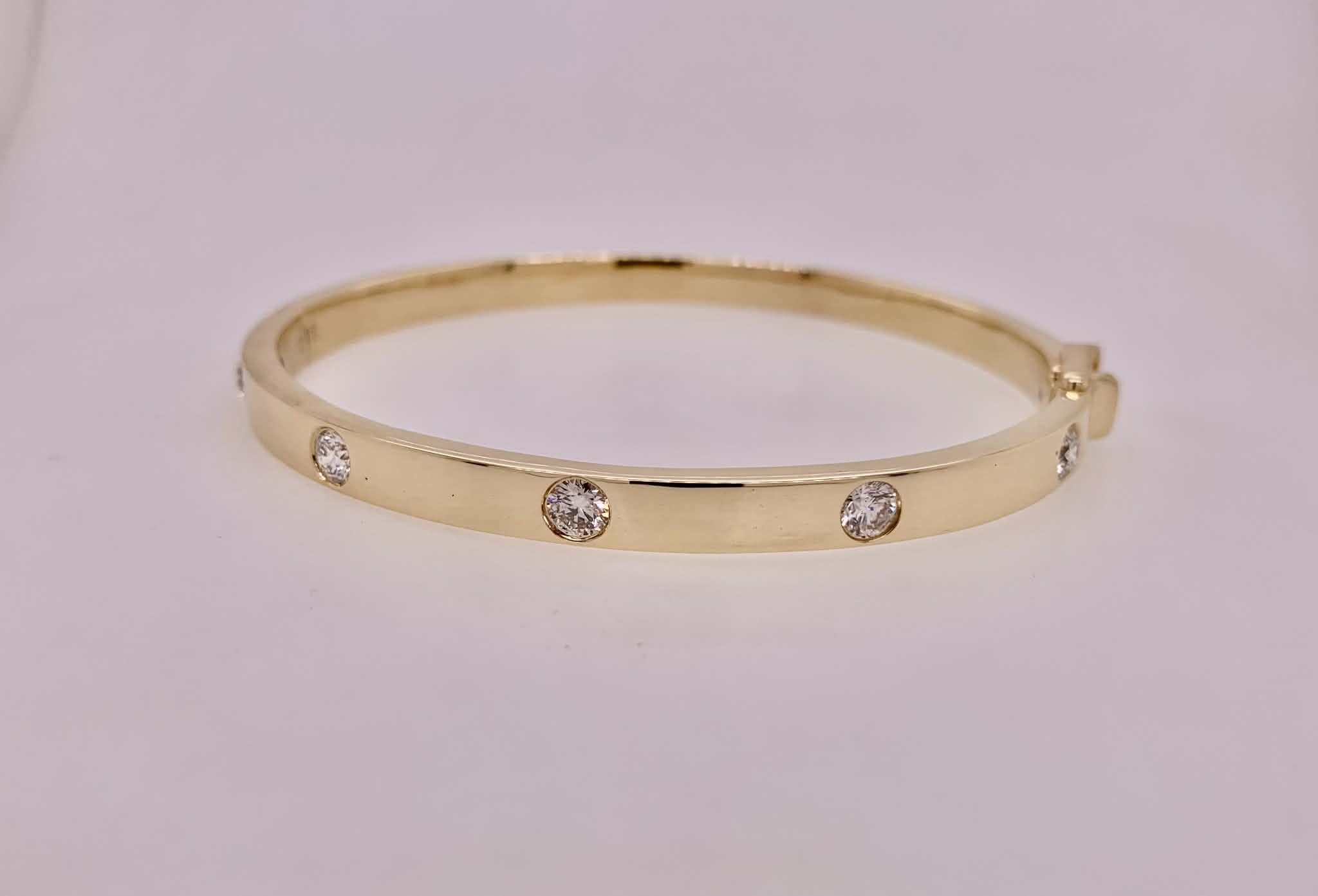 14K Diamond Bangle Bracelet